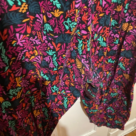 Ava & Viv Plus Size Linen Floral Ruffle Jumpsuit - Picture 5 of 6